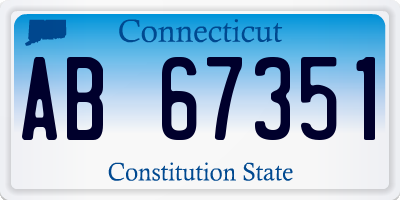 CT license plate AB67351