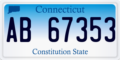 CT license plate AB67353