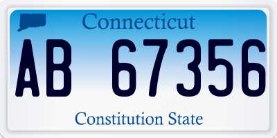 CT license plate AB67356