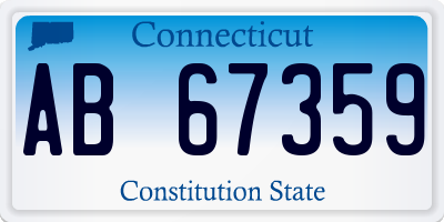 CT license plate AB67359