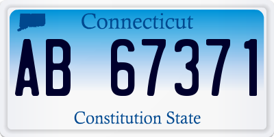 CT license plate AB67371