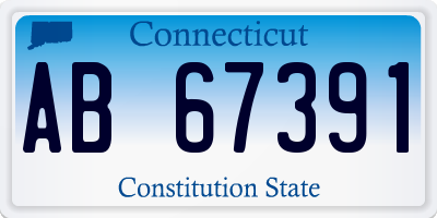 CT license plate AB67391