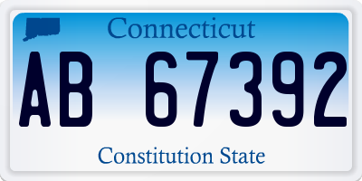 CT license plate AB67392