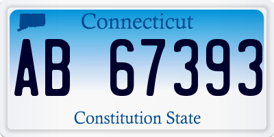 CT license plate AB67393