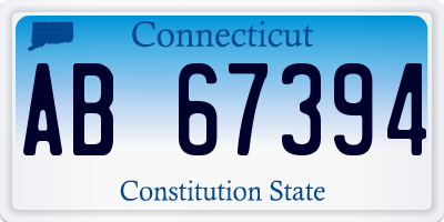 CT license plate AB67394