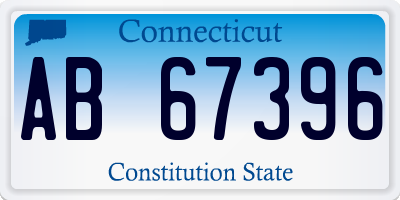 CT license plate AB67396