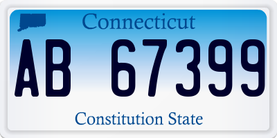 CT license plate AB67399