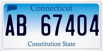 CT license plate AB67404