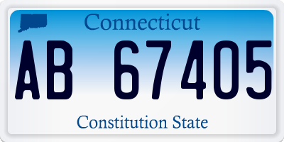 CT license plate AB67405