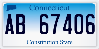 CT license plate AB67406