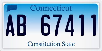 CT license plate AB67411