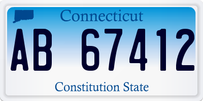 CT license plate AB67412