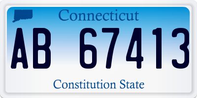 CT license plate AB67413
