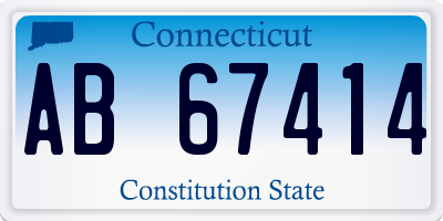 CT license plate AB67414