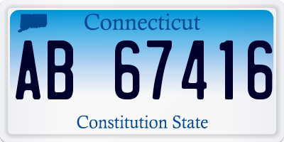 CT license plate AB67416