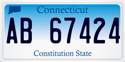 CT license plate AB67424