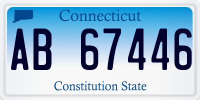 CT license plate AB67446