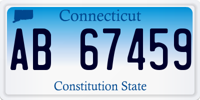 CT license plate AB67459