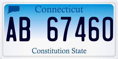 CT license plate AB67460