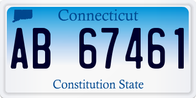 CT license plate AB67461