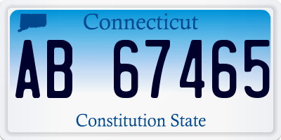 CT license plate AB67465