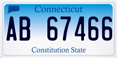 CT license plate AB67466