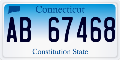 CT license plate AB67468