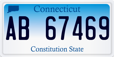 CT license plate AB67469