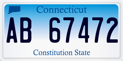 CT license plate AB67472