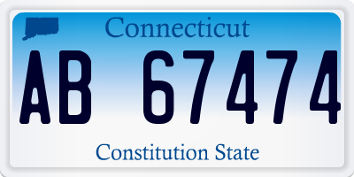 CT license plate AB67474