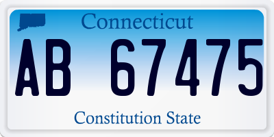 CT license plate AB67475