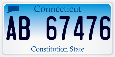 CT license plate AB67476