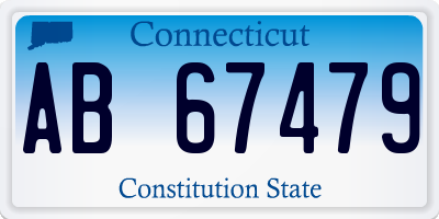 CT license plate AB67479