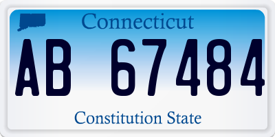 CT license plate AB67484