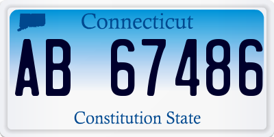 CT license plate AB67486