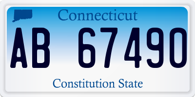 CT license plate AB67490