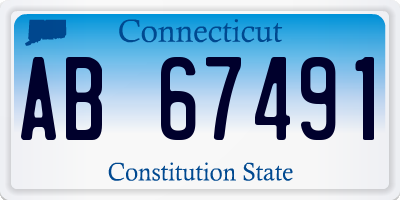 CT license plate AB67491