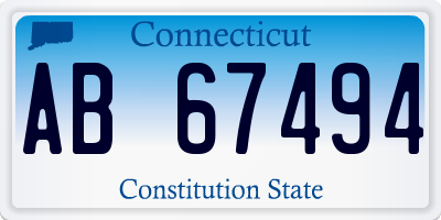 CT license plate AB67494