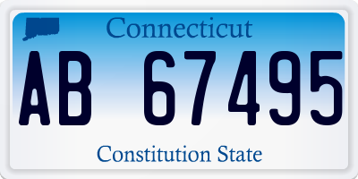 CT license plate AB67495