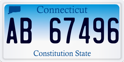 CT license plate AB67496