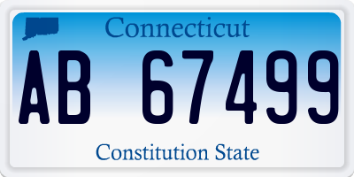 CT license plate AB67499