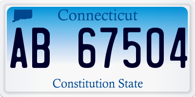 CT license plate AB67504