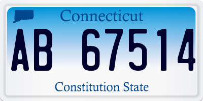 CT license plate AB67514