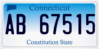 CT license plate AB67515