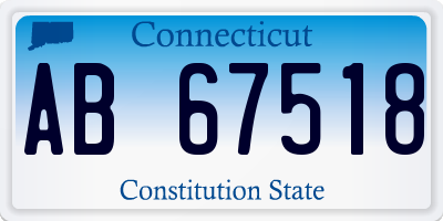 CT license plate AB67518