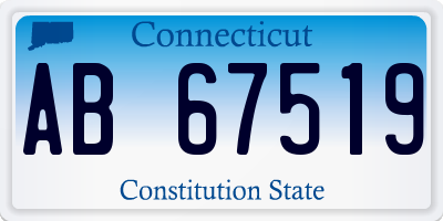 CT license plate AB67519