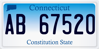 CT license plate AB67520