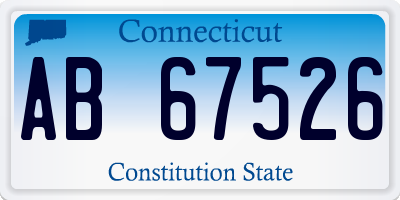 CT license plate AB67526