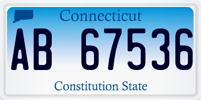 CT license plate AB67536