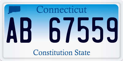CT license plate AB67559